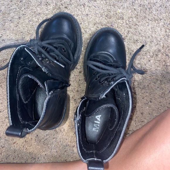 MIA Black Lace-Up Boots - Picture 1 of 6